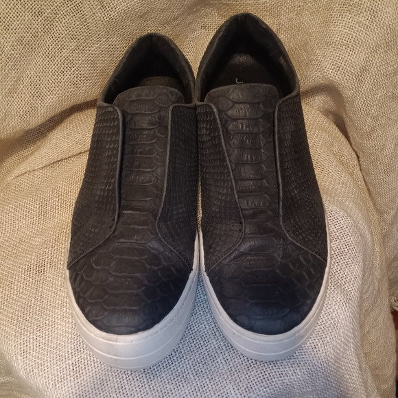 Black Real Leather J Slides - Picture 2 of 6